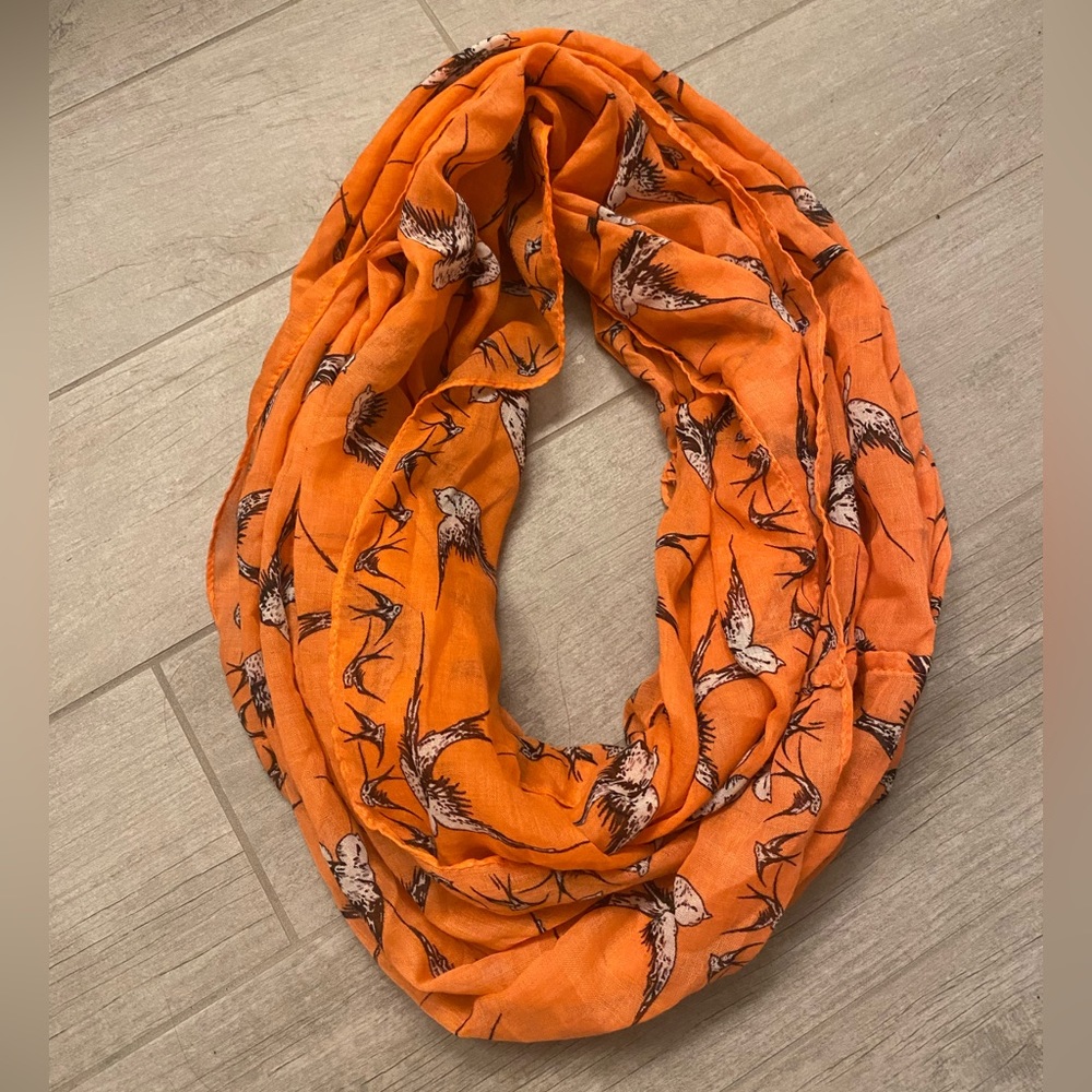(NEW) Oversized Orange Infinity Scarf